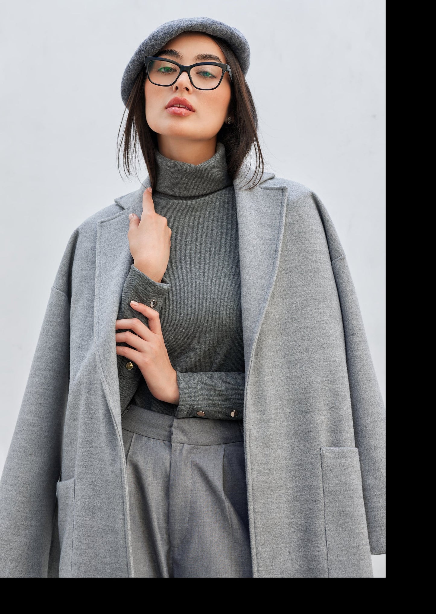 Oversize Long Belted Wool Coat
