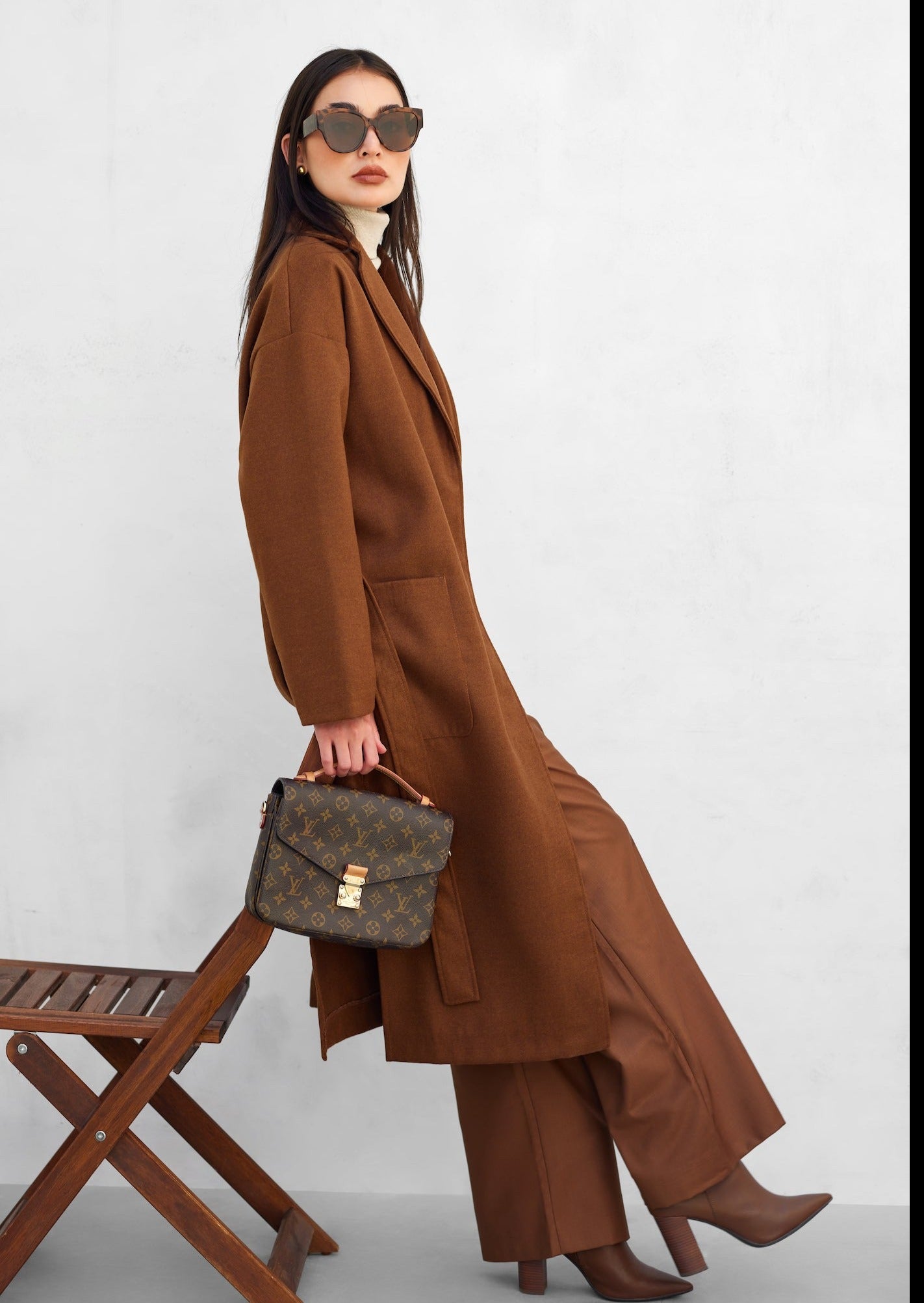 Oversize Long Belted Wool Coat
