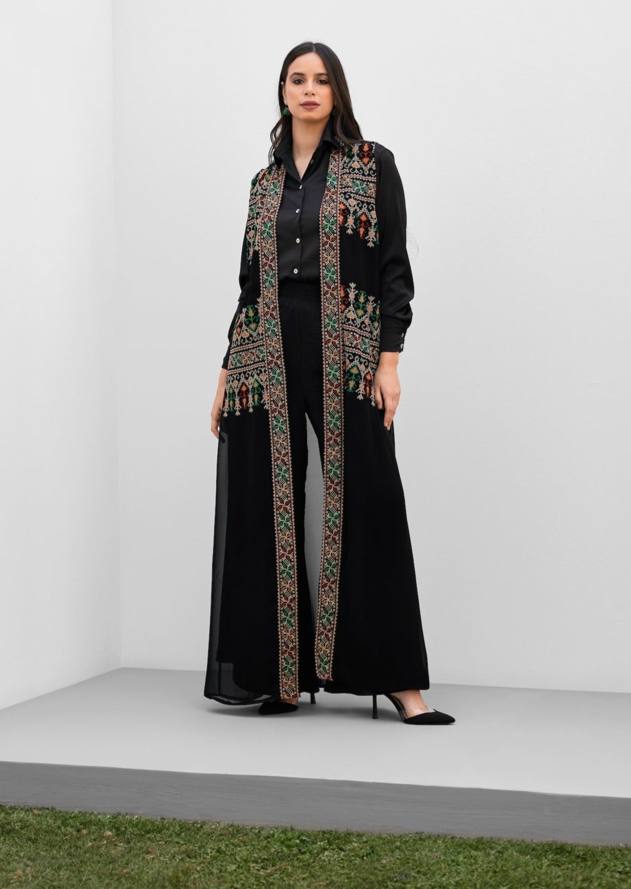 LONG CHIFFON CARDIGAN