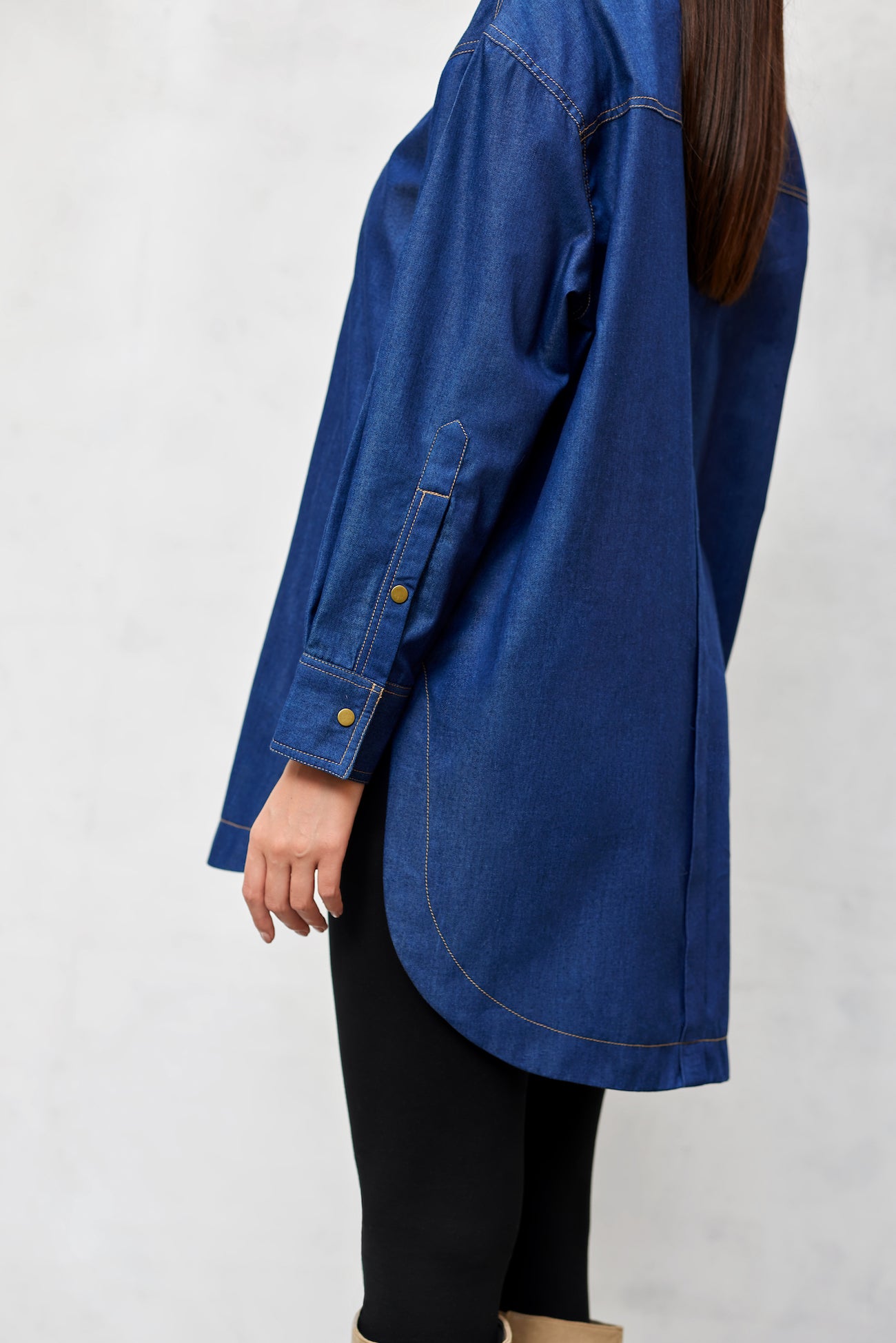 Oversized Light Denim Shirt