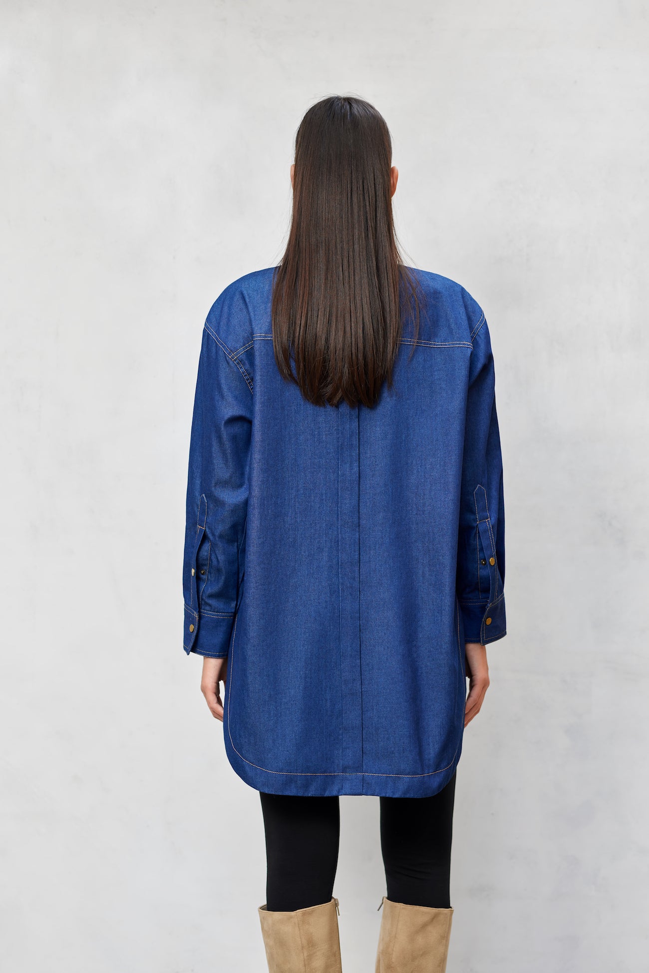 Oversized Light Denim Shirt
