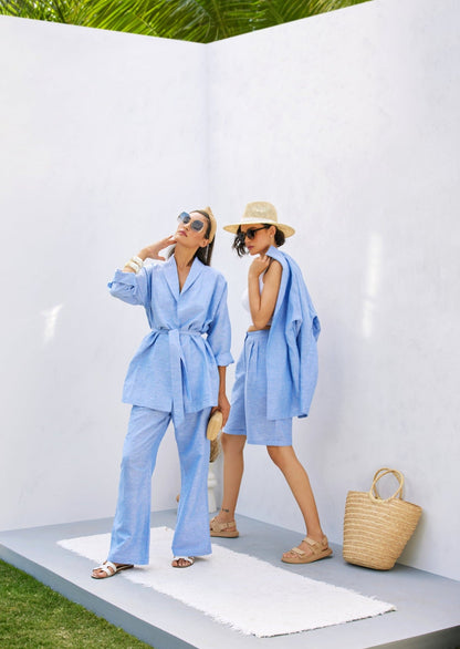 Linen set Blue