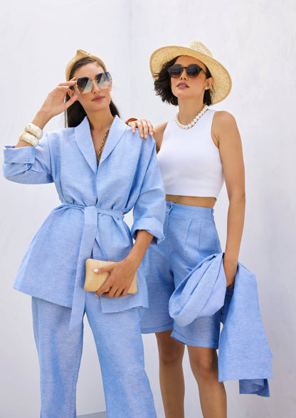 Linen set Blue