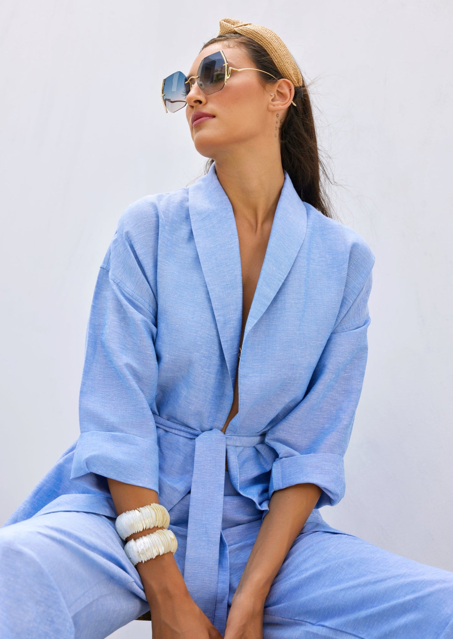 Linen set Blue