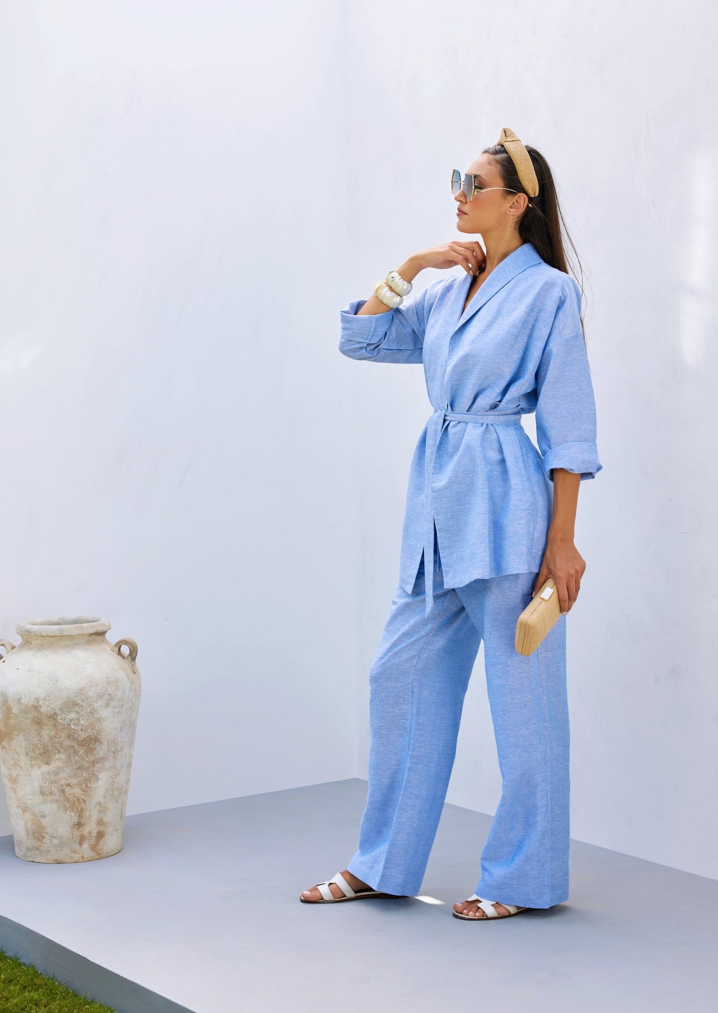 Linen set Blue