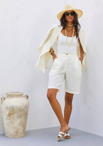 Linen Short off White